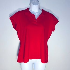 Liz Claiborne polo shirt with cap sleeves.